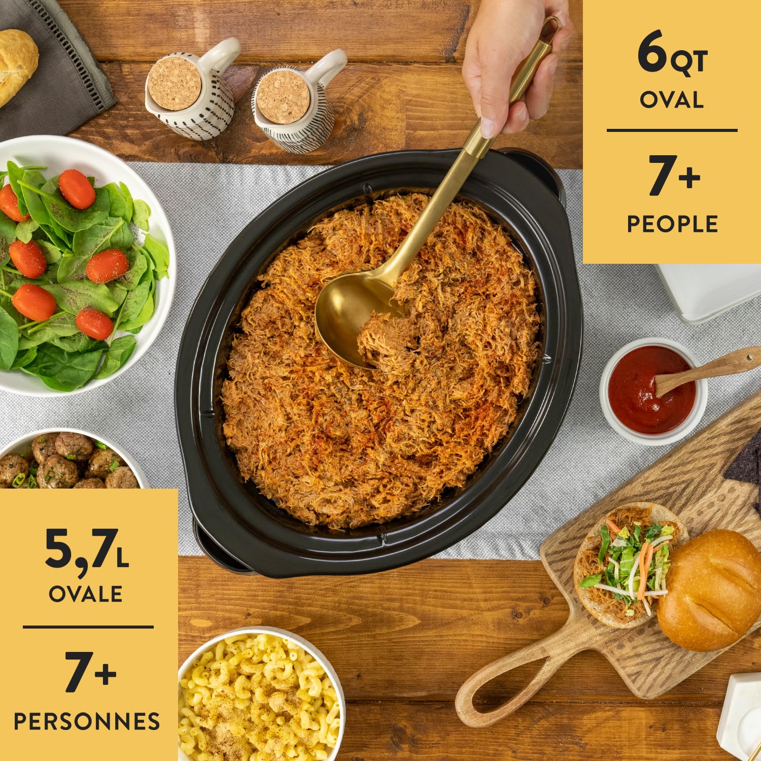 Crock-Pot 6-Quart Programmable Slow Cooker with MyTime Technology | Stainless Steel Cooker for 7+ People (5.7L) | Perfect for Family Dinners, Meal Prep & Party Cooking