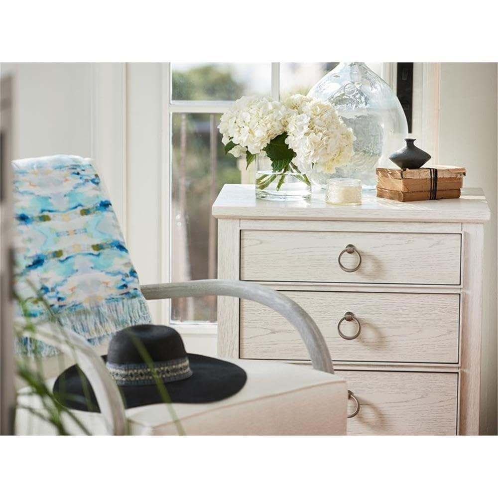 Coastal Living Furniture Escape 3-Drawer Nightstand in Sandbar Gray Finish - Perfect for Beach House, Bedroom, Guest Room & Vacation Home Decor