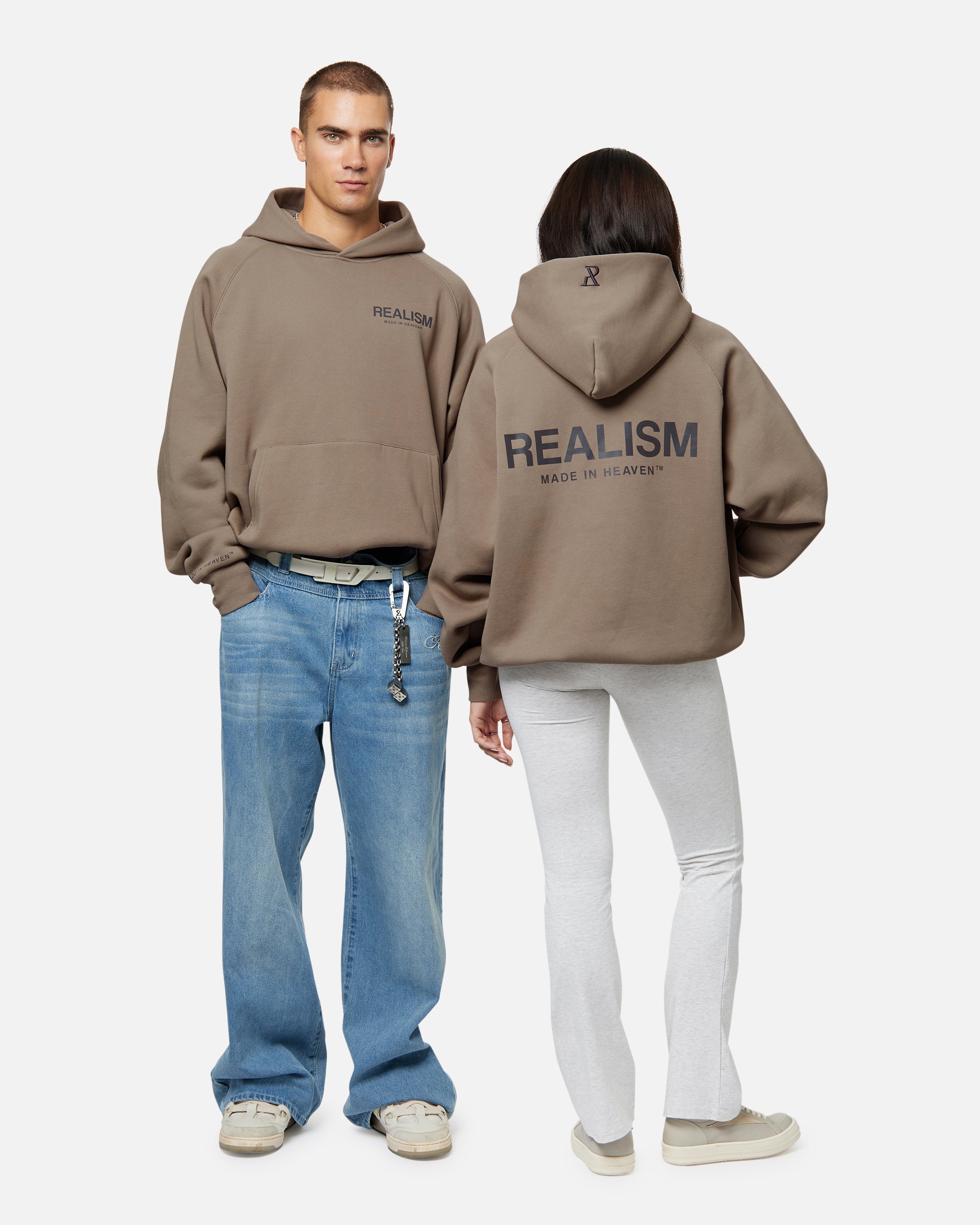 SSS Realism Heaven Logo Reflective Hoodie - Cement Grey | Streetwear Fashion for Men & Women | Perfect for Urban Outfits, Night Running & Casual Wear