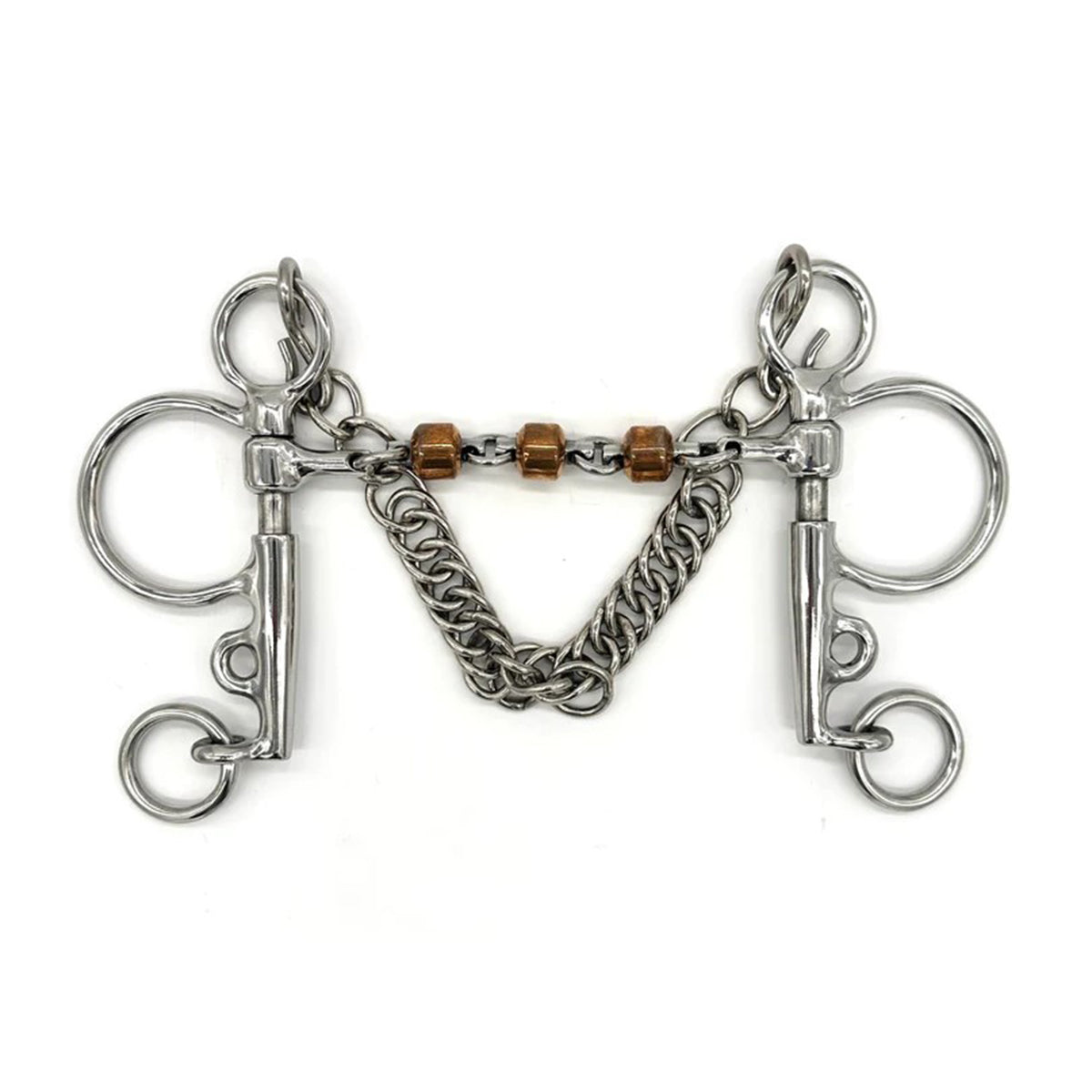 AJR Copper Roller Waterford Pelham Bit - English Horse Riding Bit for Dressage & Jumping - Comfort & Control for Your Horse
