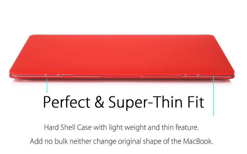 UESWILL 3-in-1 Matte Hard Shell Case Cover for MacBook 12-inch Retina Display (Model A1534) with Keyboard Protector & Screen Protector - Red | Perfect for Work, Travel & School Protection