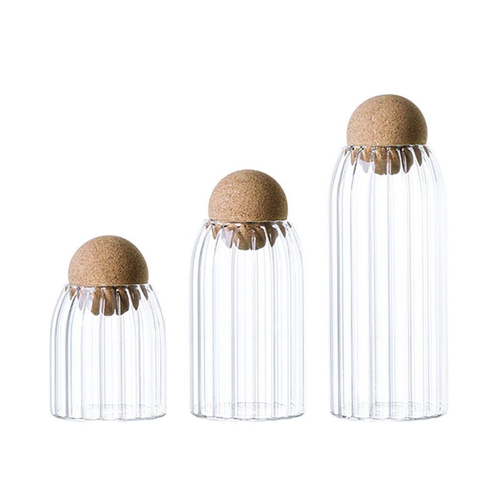 Premium Glass Jars with Natural Cork Lids - Airtight Food Storage Containers for Spices, Coffee, Tea & DIY Crafts - Perfect for Kitchen Pantry Organization & Homemade Gift Packaging