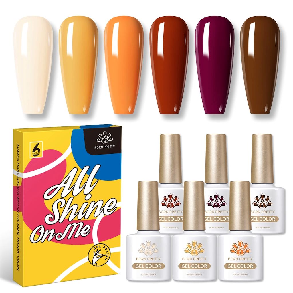 Elk Maple Gel Nail Polish Set - 6 Colors for Long-Lasting Manicures & Pedicures | Perfect for Home Nail Art, Salon Use & DIY Nail Designs