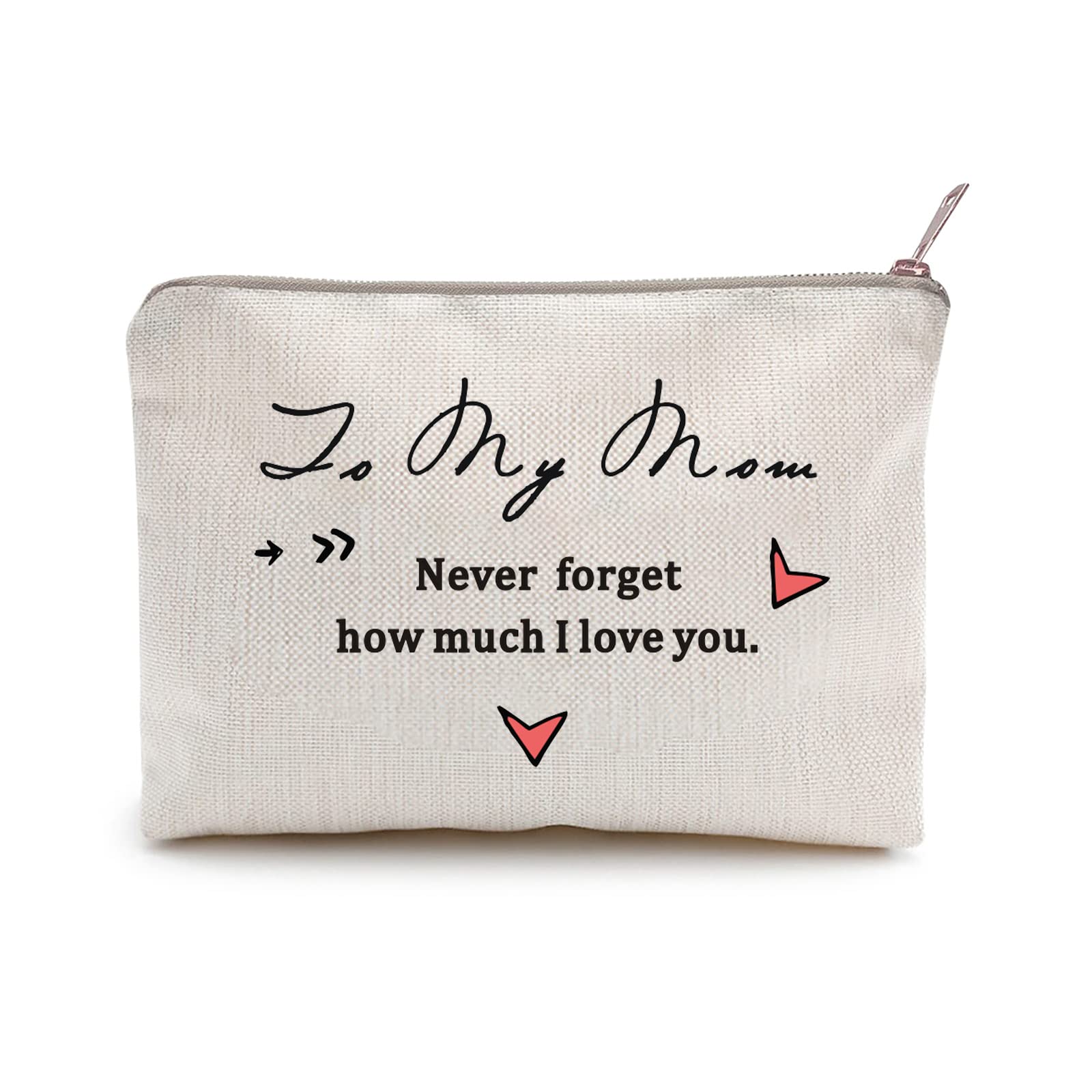 Personalized Makeup Bag for Mom - Best Mother's Day Gift from Daughter or Son - Travel Toiletry Bag with 'To My Mom' Message - Perfect Birthday & Mother's Day Present for Travel, Work & Daily Use