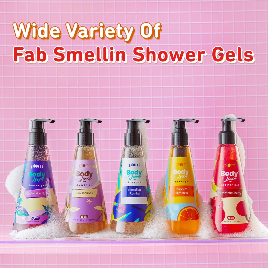 Plum BodyLovin' Caramel Popcorn Body Wash - SLS-Free Moisturizing Shower Gel for Women with Warm Caramel Scent & Aloe Vera | Long-Lasting Fragrance for Soft, Smooth Skin (8.1 fl oz) | Perfect for Relaxing Baths & Gift Sets