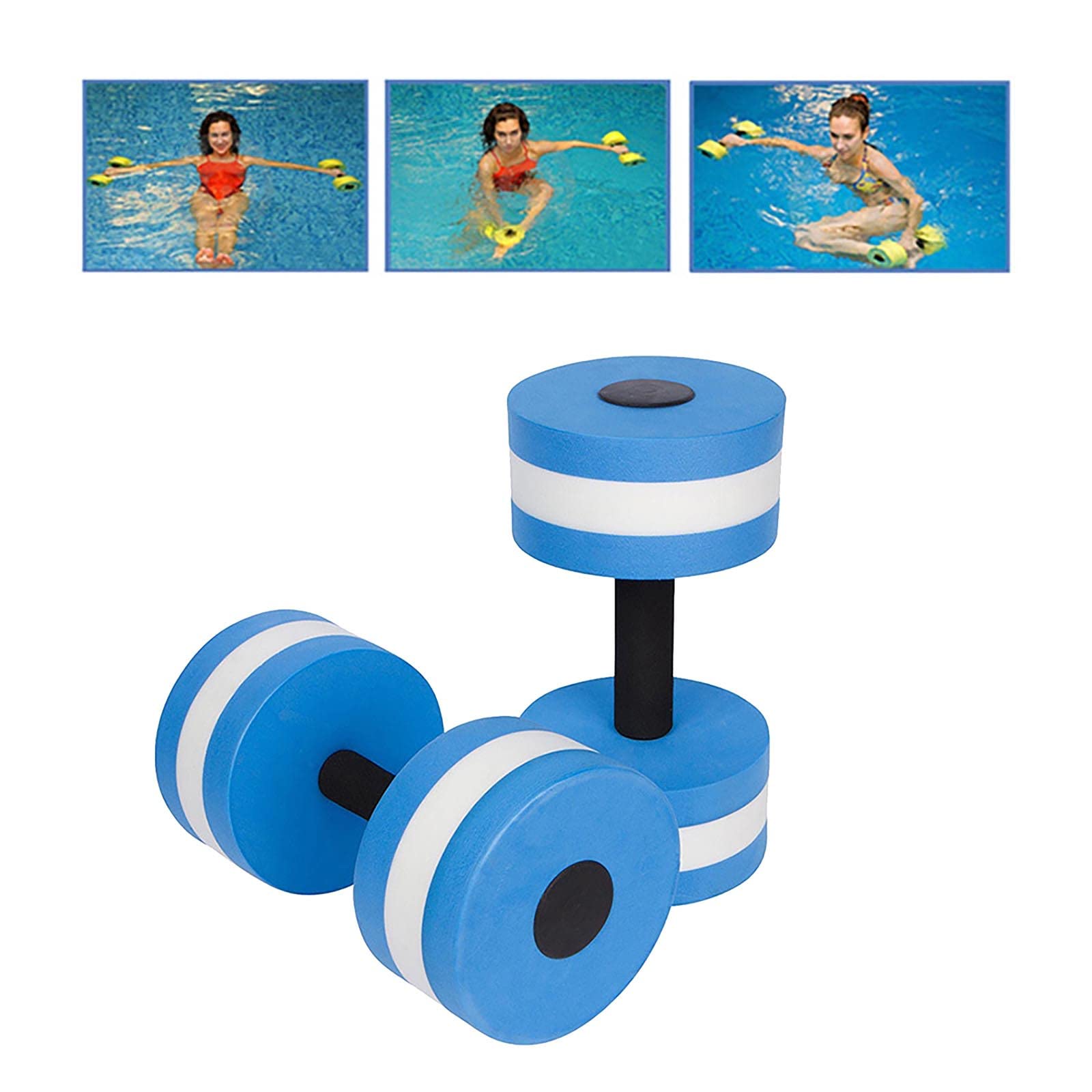 Aqua Fitness Dumbbells - 1 Pair EVA Foam Water Dumbbells for Pool Workouts, Swimming Resistance Training & Aquatic Aerobic Exercise | Perfect for Water Aerobics, Swim Training & Pool Fitness Classes