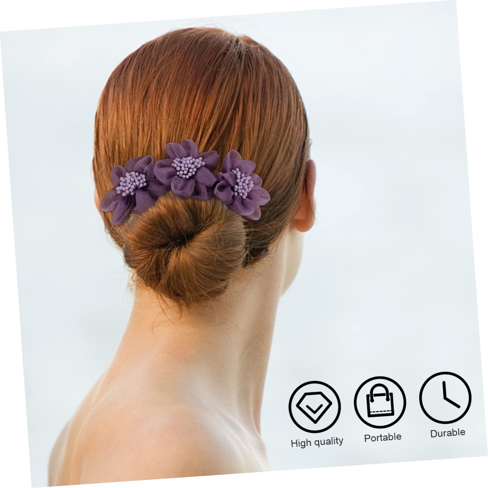 FOMIYES 6-Piece Hair Bun Maker Set - Donut Bun Maker with Flower Decor, Hair Accessories for Girls & Boys, Durable & Break-Resistant - Perfect for School, Parties & Everyday Styling