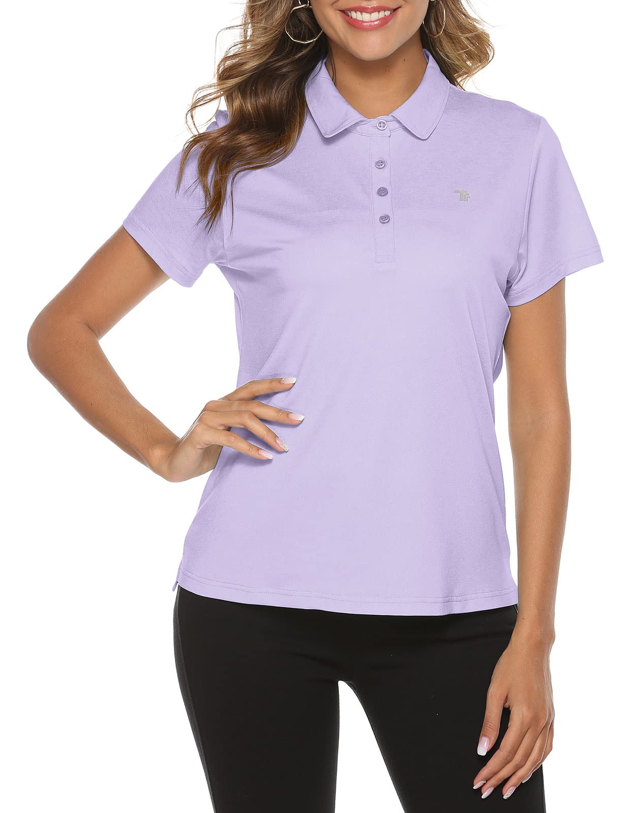 Rdruko Women's Golf Polo Shirts - Moisture Wicking Short Sleeve Performance Shirt for Golf, Tennis & Casual Wear - Breathable Quick Dry Active Top for Sports & Outdoor Activities
