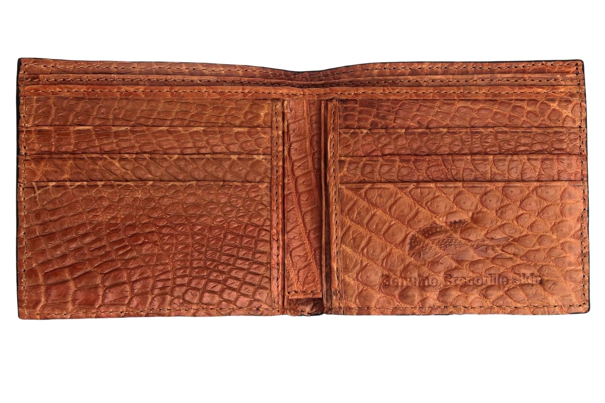 Genuine Black Crocodile Leather Wallet for Men - Slim Bifold RFID Blocking - Perfect for Everyday Carry & Business Travel