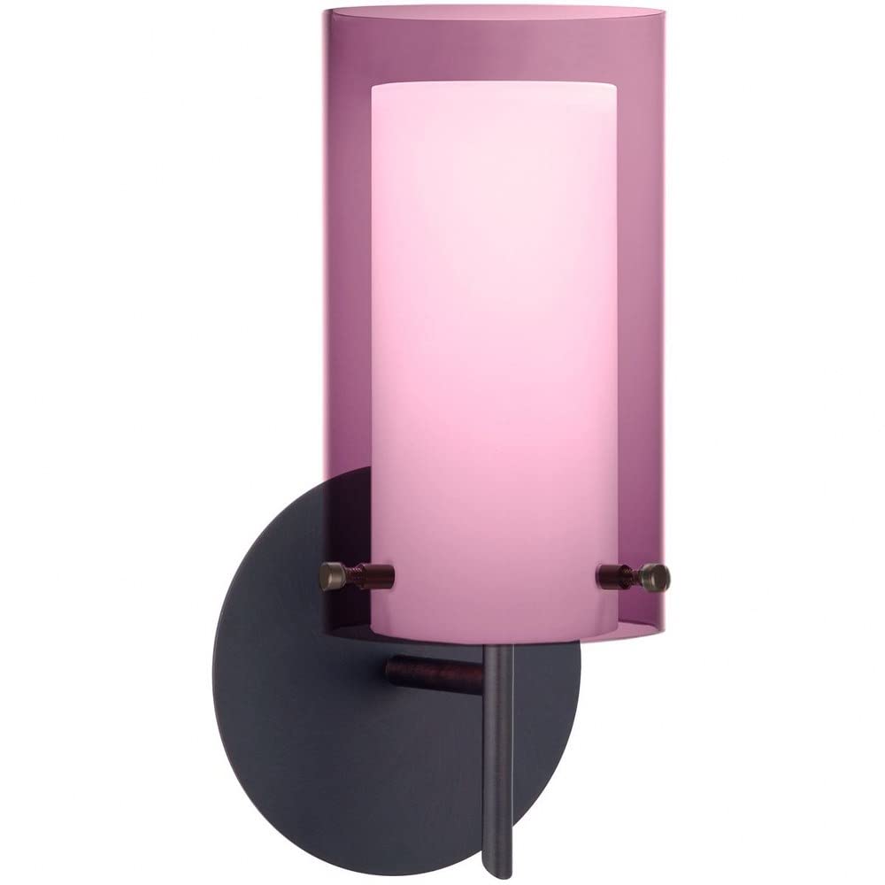 1SW-A44007-LED-BR Modern LED Wall Sconce Light Fixture - Pahu Collection Single Bulb Bathroom Vanity Lighting for Bedroom, Hallway & Entryway