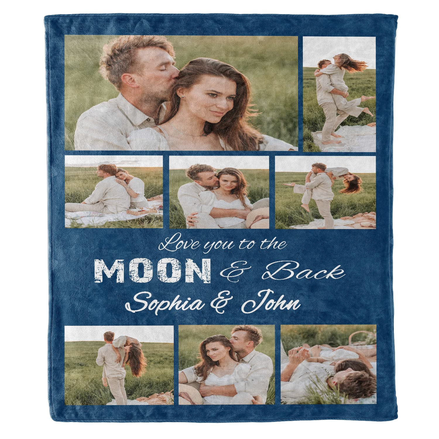 Customized Couple Blanket with Names - Personalized Anniversary Wedding Gift for Couples - Engagement, Christmas & Newlyweds Present - Soft Fleece Throw Blanket for Cuddling, Home Decor & Romantic Gifts - Fast USA Shipping