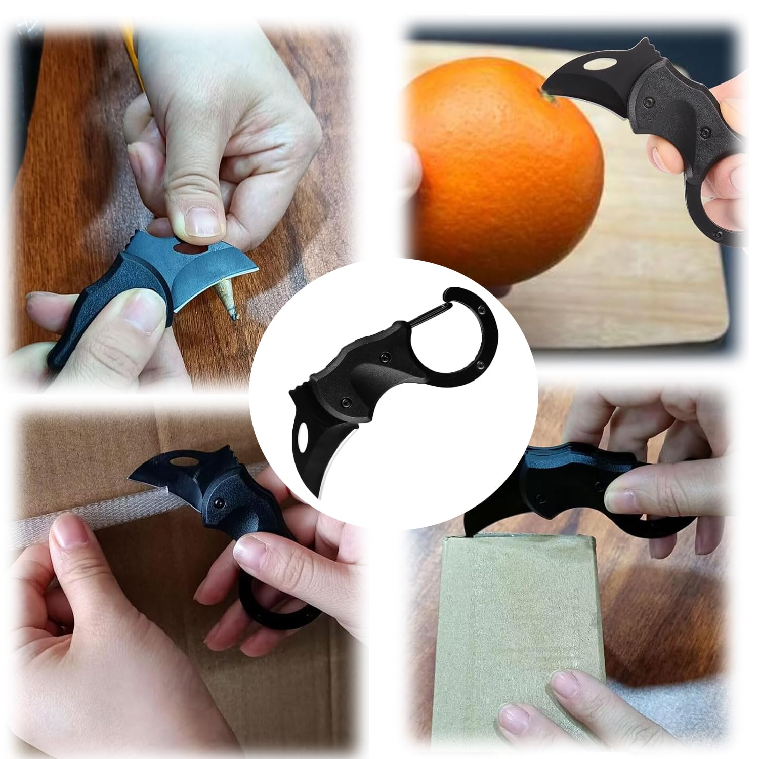 2PCS Mini Pocket Carabiner Keychain with Utility Knife - Compact Box Cutters & Multitool Folding EDC Gadgets for Everyday Carry - Perfect Gift for Family & Friends - Ideal for Camping, Hiking, and Outdoor Activities