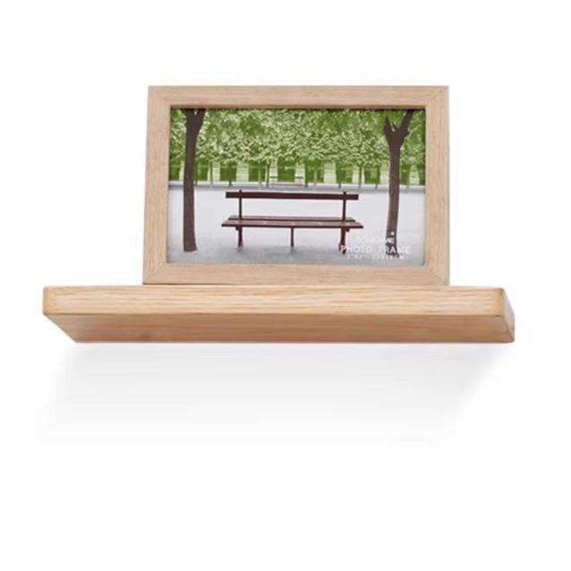 Solid Oak & Black Walnut Wood Wall Shelf - Rustic Bookcase for Home & Office - Perfect for Displaying Books, Decor & Plants in Living Room, Bedroom or Study