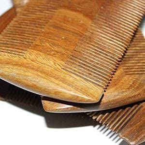 KYNA Natural Neem Double-Sided Hair Comb for Kids & Adults – Anti-Hair Fall & Anti-Dandruff Treatment – Pack of 1 | Perfect for Daily Scalp Massage & Gentle Detangling at Home or Travel