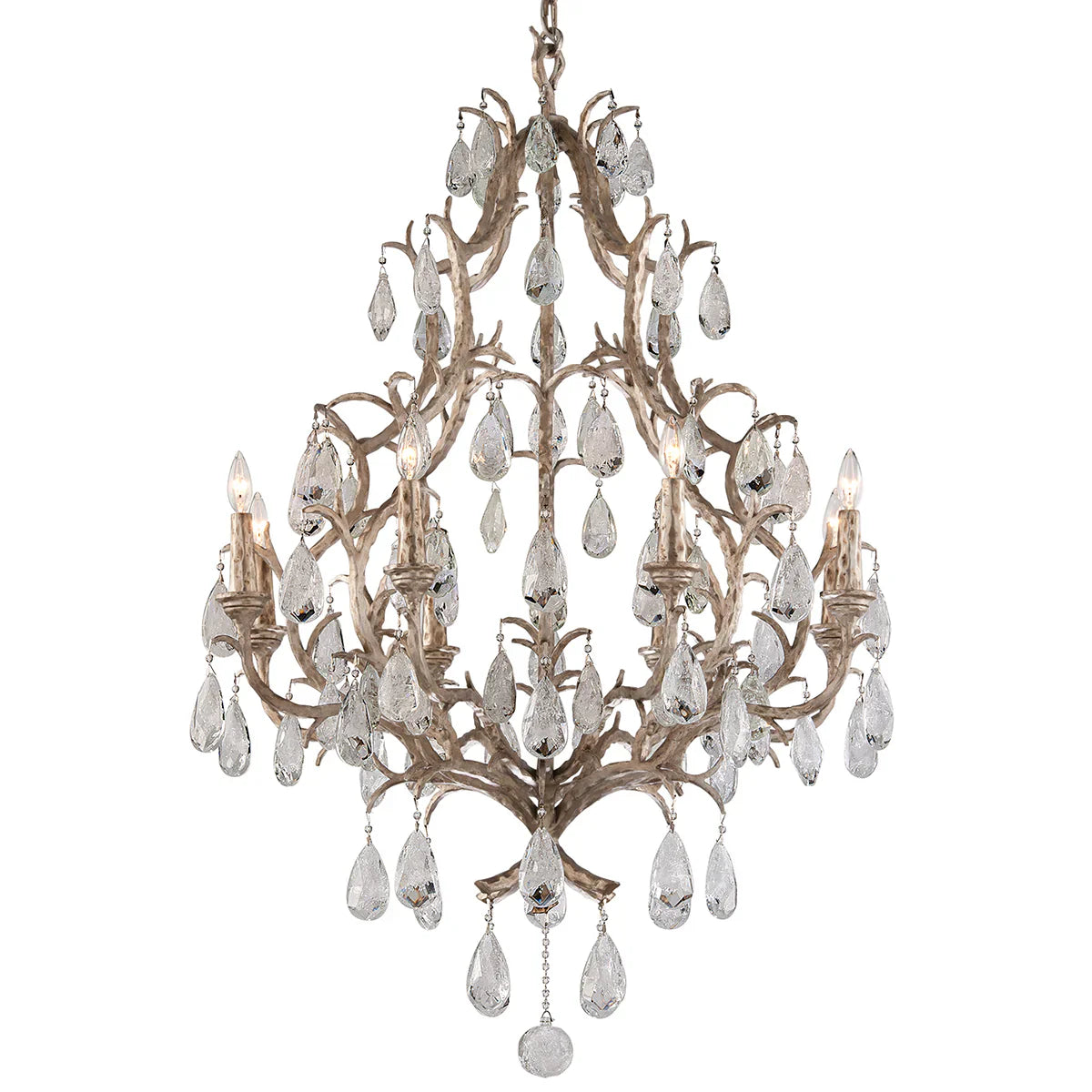 Amadeo Branch Crystal Chandelier - Elegant Art Glass Lighting Fixture for Dining Room, Living Room, and Bedroom Decor