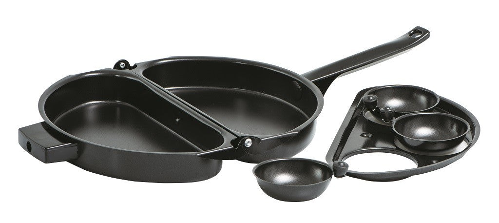 Avanti Non Stick Omelette & Poaching Pan - 10-Inch Egg Frying Pan for Perfect Breakfast, Healthy Cooking & Easy Cleanup - Ideal for Home, Restaurant & Camping Use