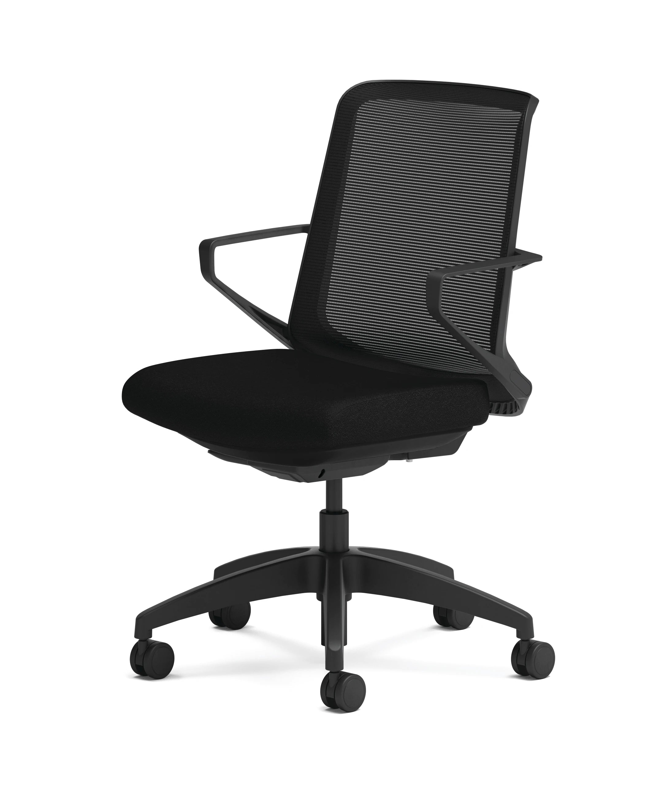 Ergonomic Cliq Office Chair with Synchro Tilt Mechanism - Basalt Fabric & Black Designer Frame for Home Office, Gaming, and Workspace Comfort