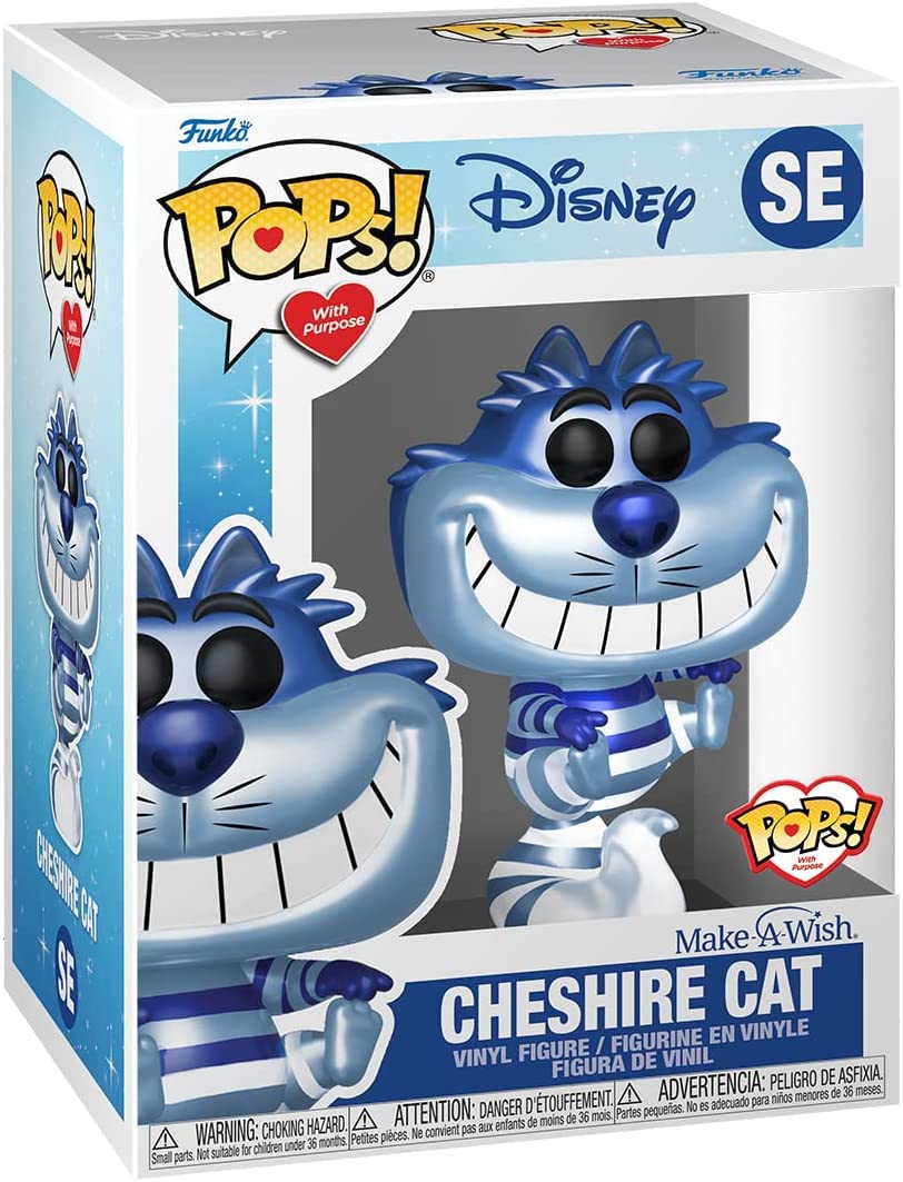Funko Pop Disney: Make A Wish - Metallic Cheshire Cat Collectible Figure with Eco Tek Protector Case | Perfect for Disney Fans, Collectors & Home Decor