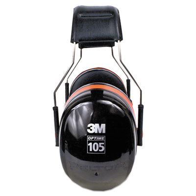 3M™ PELTOR OPTIME 105 High Performance Ear Muffs H10A - 30 dB Noise Reduction Rating (NRR) - Black/Red - for Shooting, Construction, and Industrial Work Safety