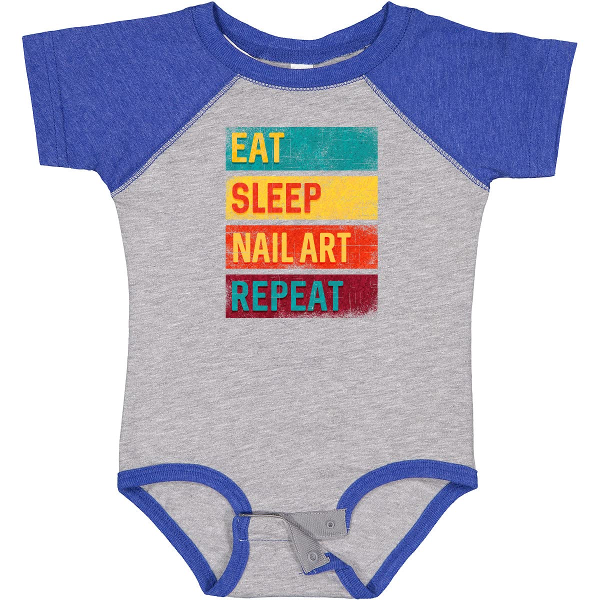 Inktastic Nail Tech Eat Sleep Nail Art Repeat Baby Bodysuit - Cute Graphic Onesie for Infants & Toddlers - Perfect Gift for Nail Artists & Salon Lovers