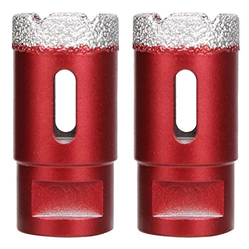 Diamond Brazed Drill Bit Set - 2pcs M14 Hole Opener for Angle Grinder, Perfect for Marble & Tile Cutting (30mm) | Ideal for Bathroom Renovation, Kitchen Backsplash Installation & Stone Fabrication