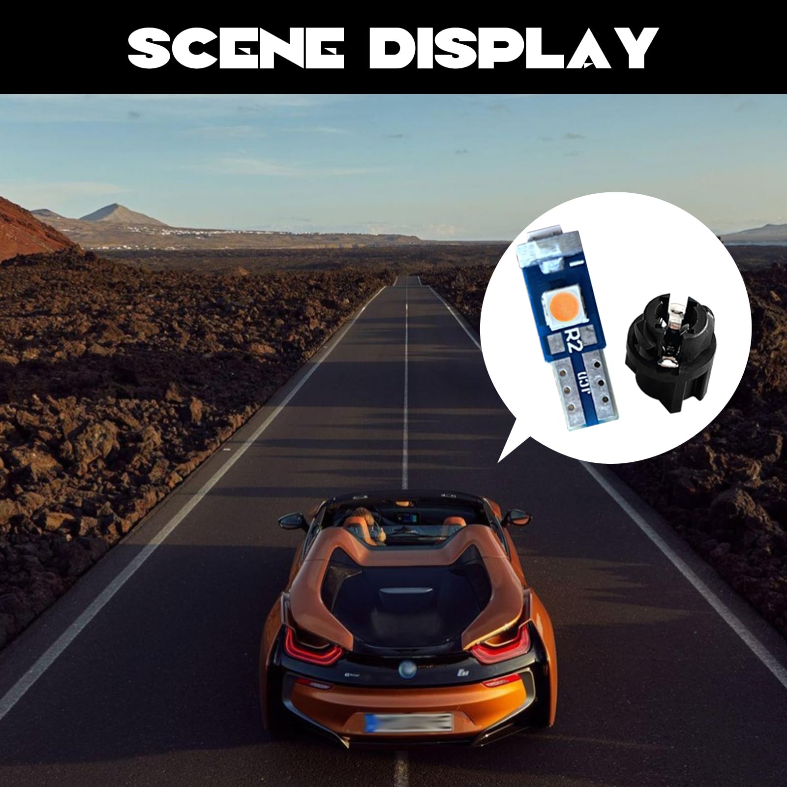 Super Bright NTNEV LED Bulb Dash Lights - T5 37 74 LED Bulb with Twist Lock Socket for PC74 PC37 Dashboard, Instrument Panel & Gauge Cluster - Perfect for Map Light, Vanity Mirror & Glove Box Indicator (Purple) - Ideal for Car Interior Lighting & Night Driving