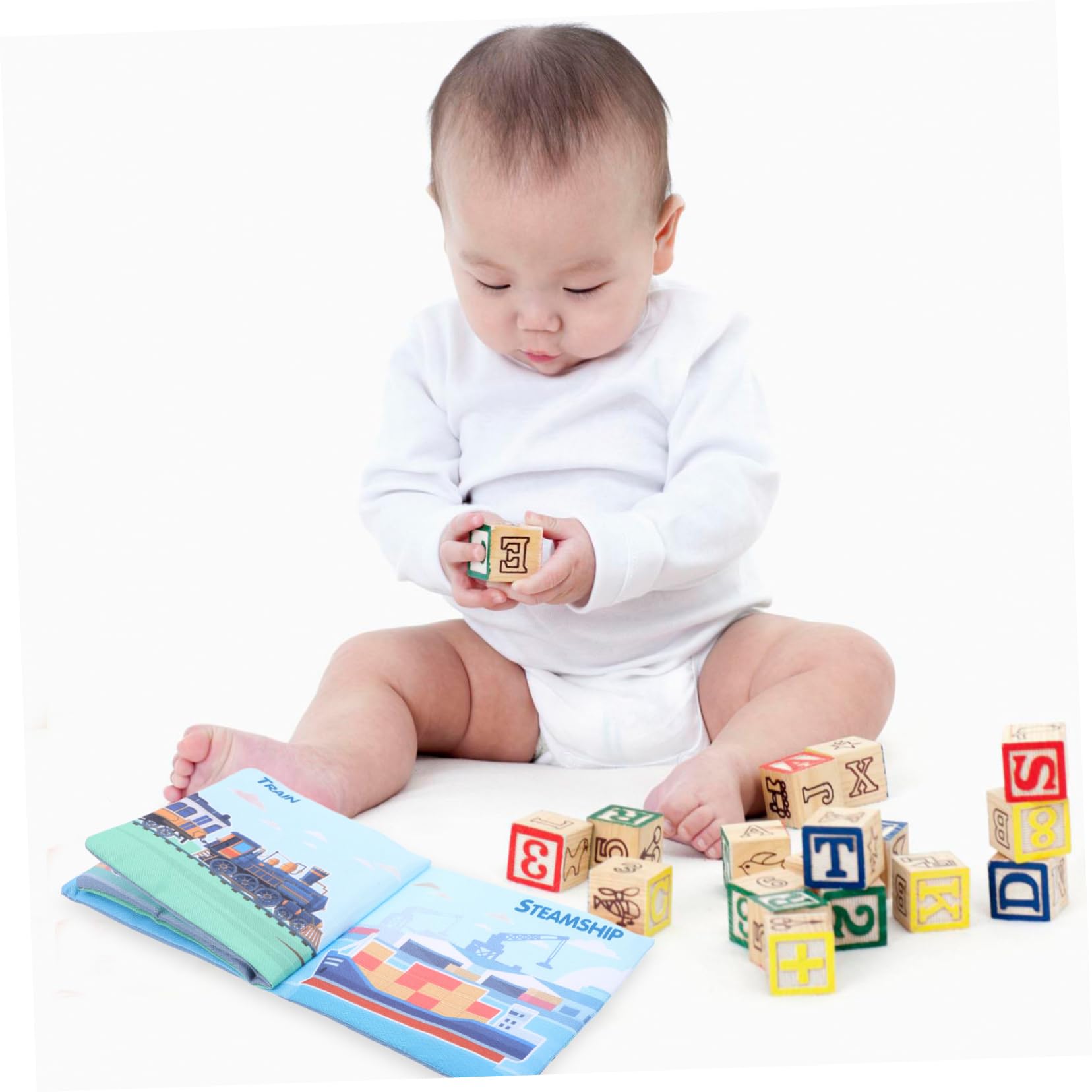RORPOIR Early Education ABC Crinkle Book - Soft Cloth Baby Book for Toddlers, Infants & Kids | Educational Learning Toy with Storytelling for Sensory Play & Travel