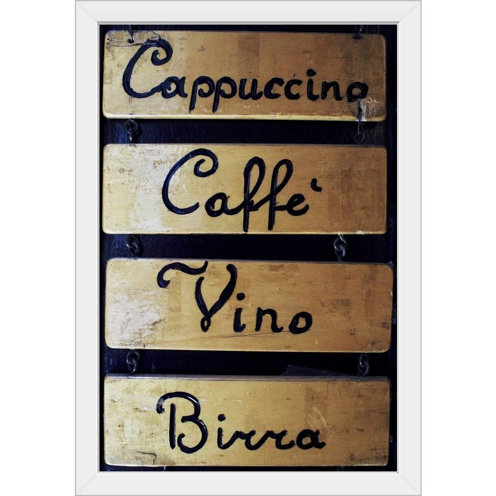 Venice Italy Veneto Coffee Wine White Framed Art Print - Elegant Wall Decor for Living Room, Bedroom & Office
