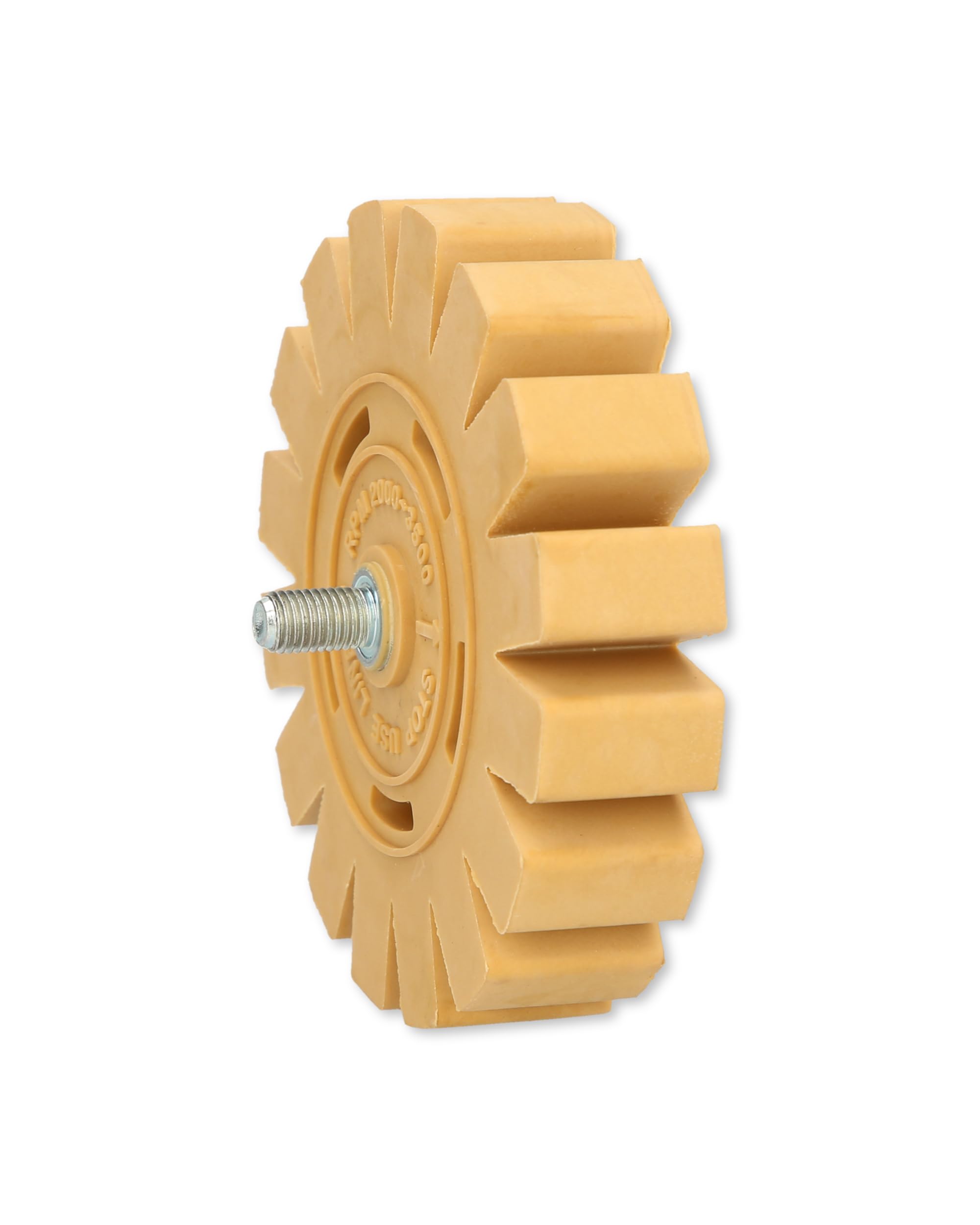 KS Tools 515.1247 Foil Eraser with Slats - 100mm Diameter Adhesive Residue Remover for Stickers, Paint & Glue - Perfect for Cordless Screwdrivers & Power Drills - Ideal for Workshop, Garage & DIY Home Projects