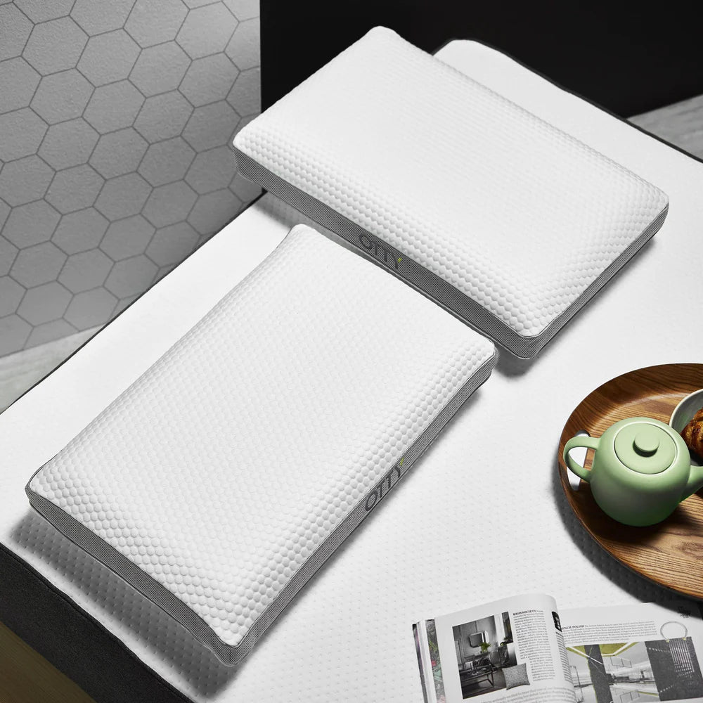 OTTY Deluxe Pure Pillow - Premium Memory Foam Pillow for Side, Back & Stomach Sleepers - Orthopedic Support for Neck & Shoulder Pain Relief - Perfect for Home, Travel & Hotel Use