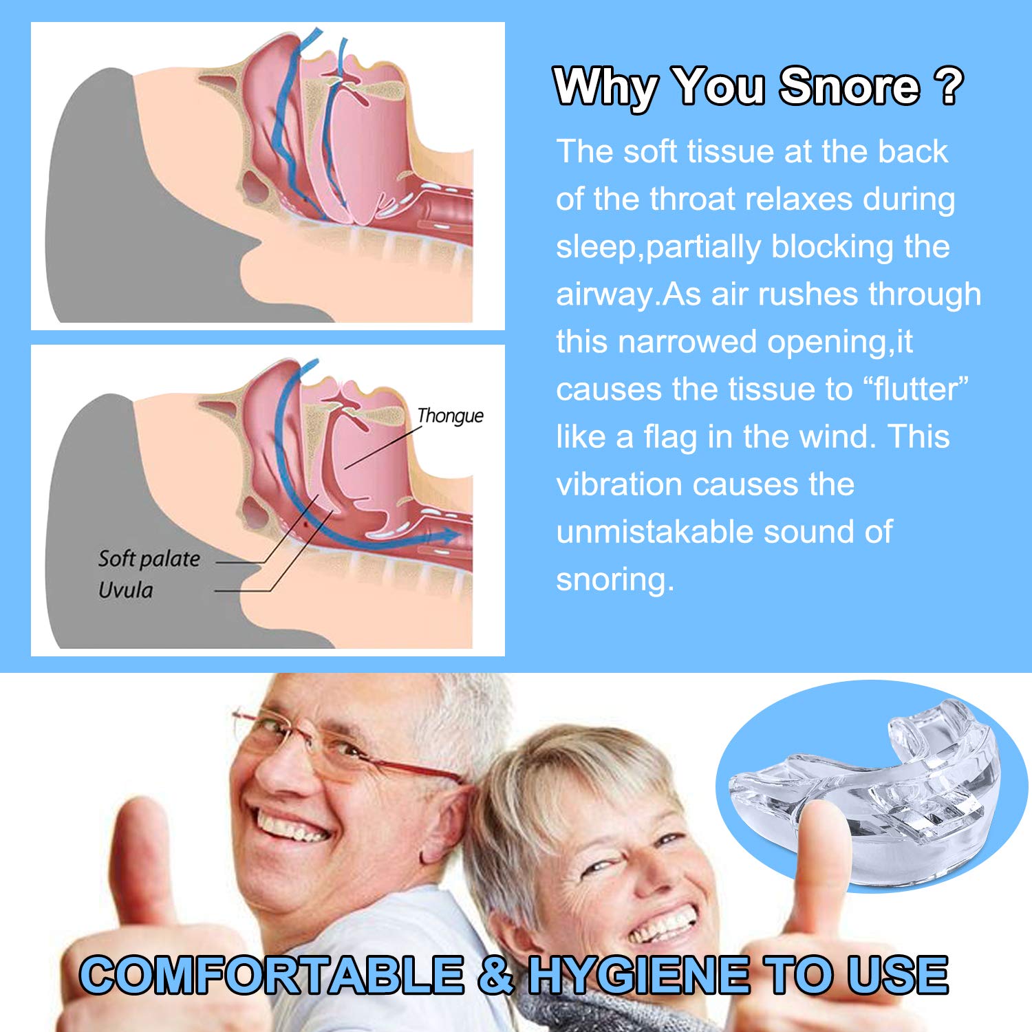 Anti-Snoring Devices for Men & Women - Sleep Aid for Quiet Nights