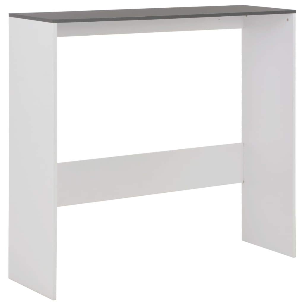 Rectangular Bistro Bar Table with 2 Interchangeable Table Tops (White & Gray) - 51.18