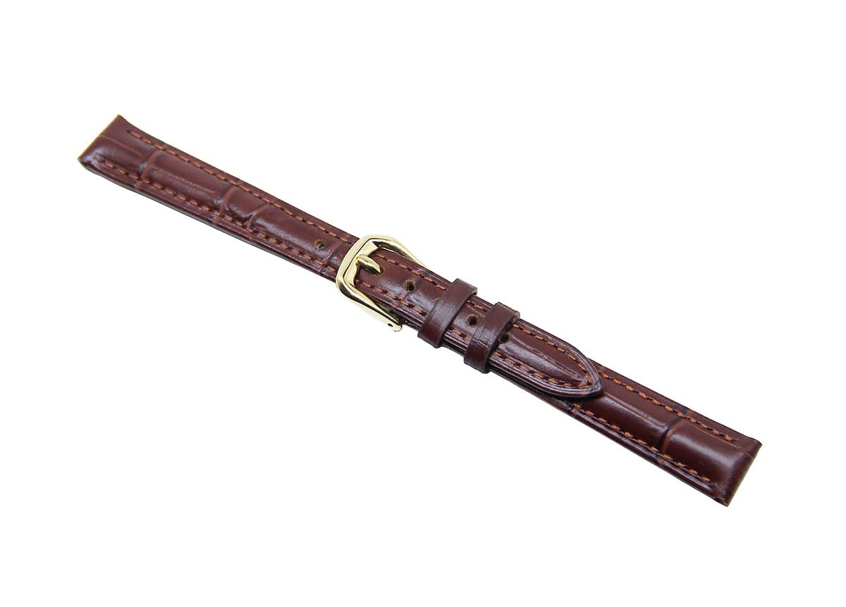 Leather Watch Band Strap - Gold Buckle, Multiple Colors for Men & Women | Casual & Formal Wear