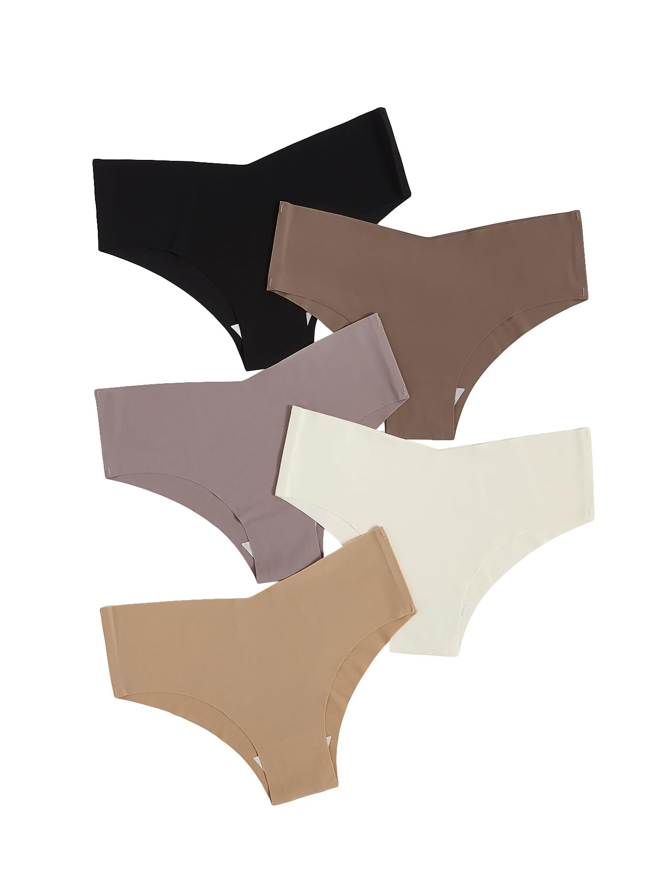 Verdusa Women's Maternity Seamless Underwear Pregnancy Briefs Under The Bump - 5 Pack Soft Cotton Panties for Comfortable Pregnancy & Postpartum Wear - Perfect for Everyday Use, Sleeping and Hospital Stay