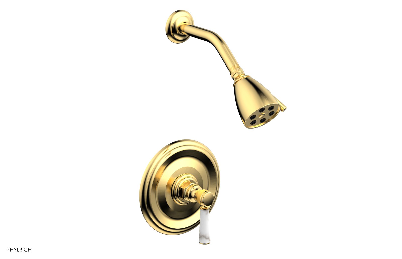 HEX TRADITIONAL Pressure Balance Shower Set - White Marble Finish, 500 GPM Flow Rate, 23-Spray Pattern for Luxurious Bathroom Upgrade | Perfect for Modern Homes & Spa-Like Shower Experience