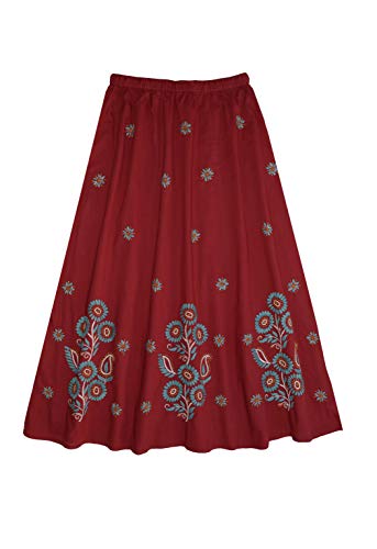 Turquoise Emb Motif on Red