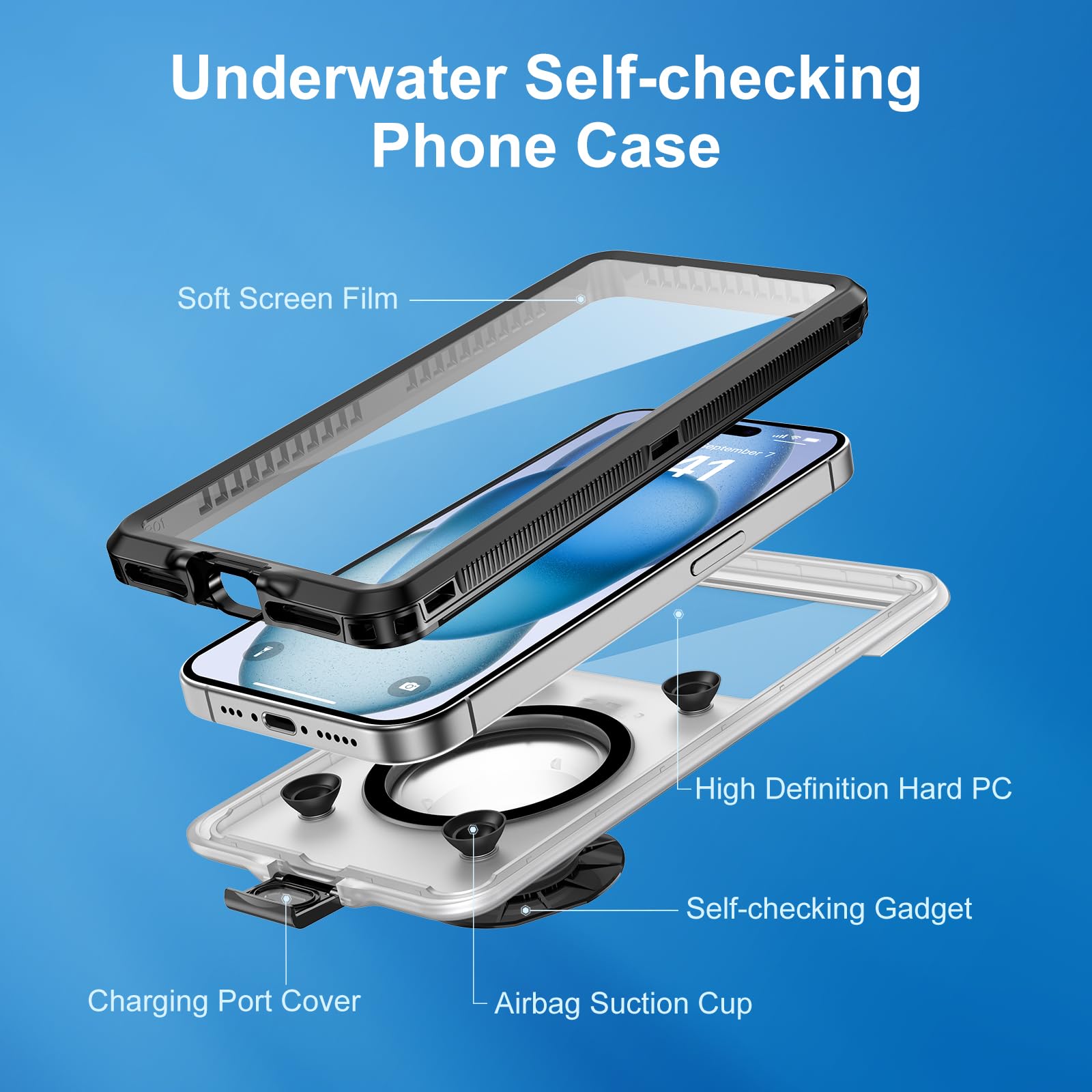 **Beasyjoy Waterproof Phone Case for iPhone 16/15/14/13/12/11 & Samsung S24/S23/S22/Google – Universal 6.9