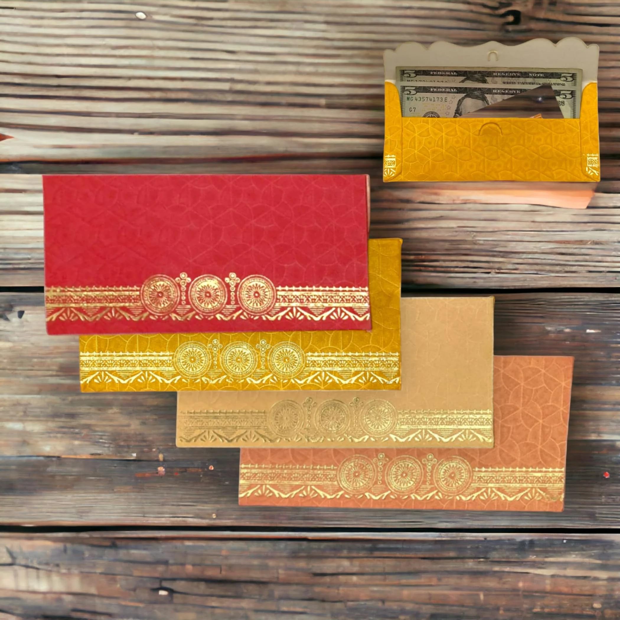 Colorful Money Envelopes for Wedding, Diwali & Gifts - Pack of 10