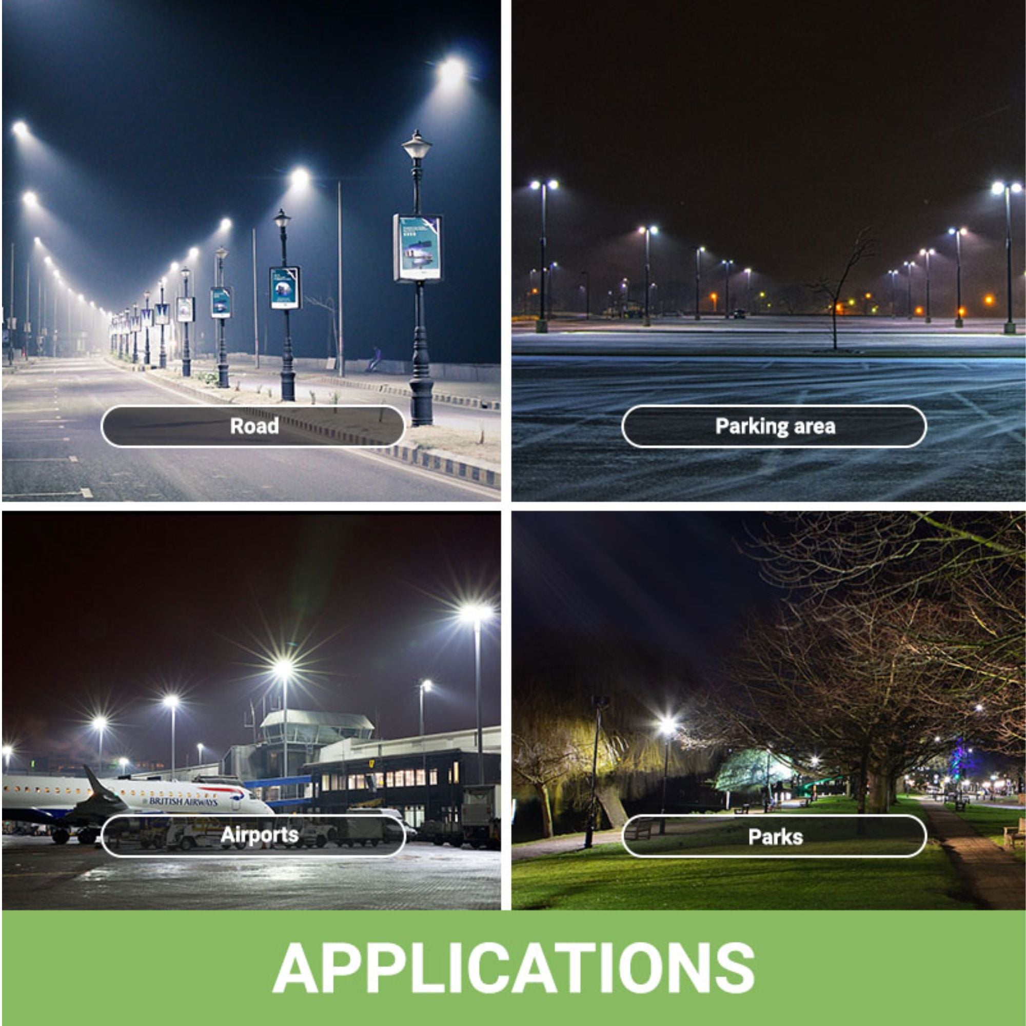 300W LED Street Light - 44,820 Lumens, Shorting Cap, Slip Fitter Mount, AL5 Series, UL & DLC 5.1 Certified - Perfect for Parking Lots, Roadways, and Outdoor Area Lighting