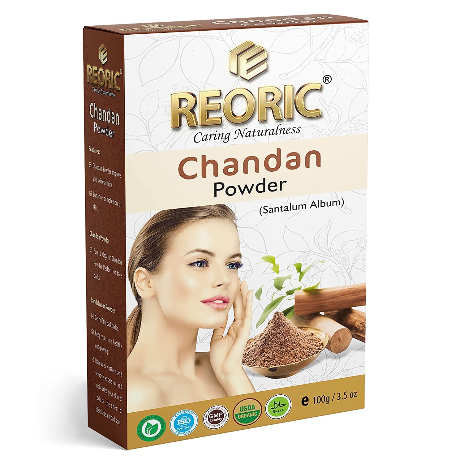 Organic Sandalwood Powder (Chandan Powder) - 100g for Skin Care, Face Masks, Body Scrub & Puja Rituals | Natural Ayurvedic Beauty & Spiritual Use