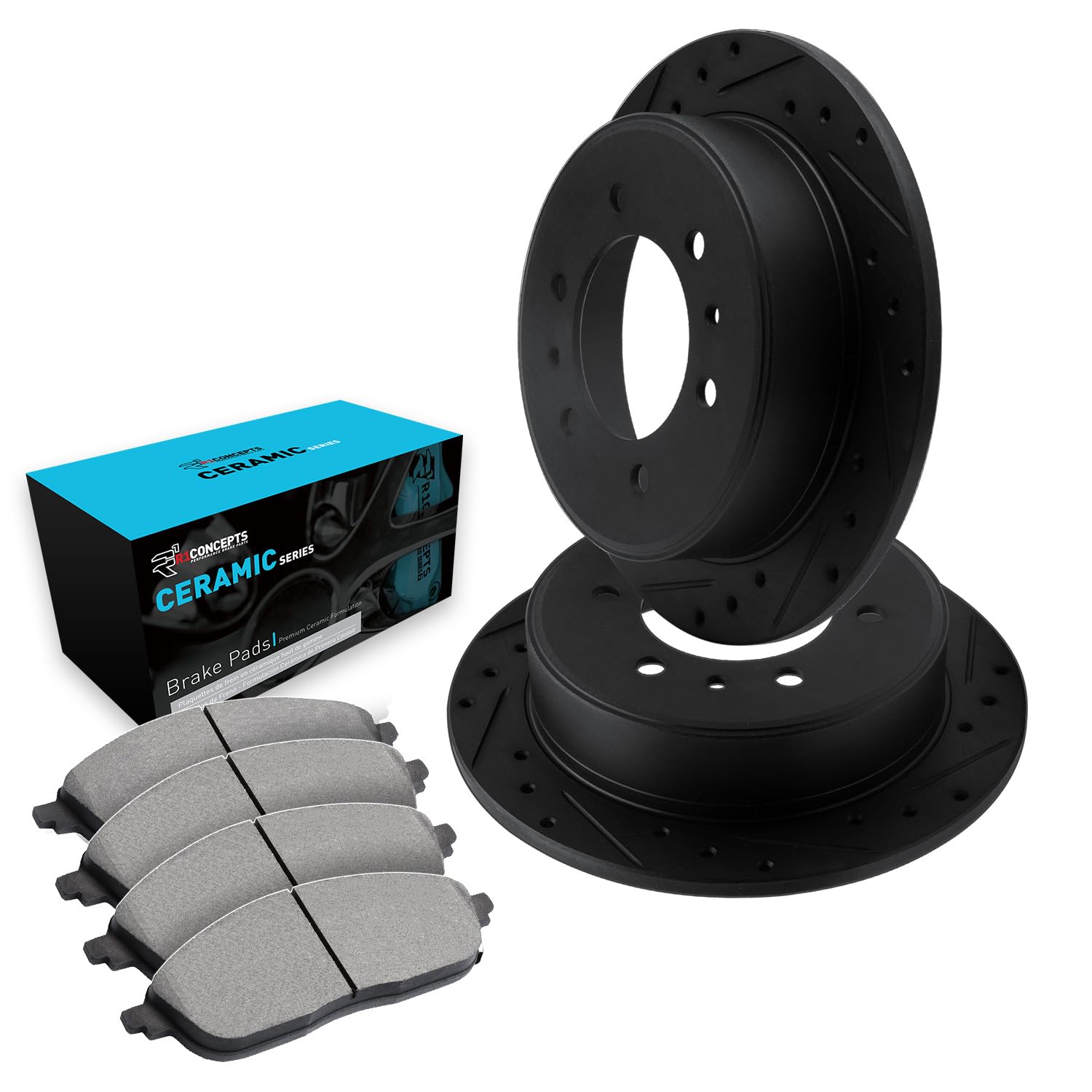 R1 Concepts Premium Rear Brake Kit - Ceramic Brake Pads & Rotors for 2009-2010 Kia Borrego | Enhanced Stopping Power & Quiet Performance | Perfect for Daily Commuting, Towing & Mountain Driving