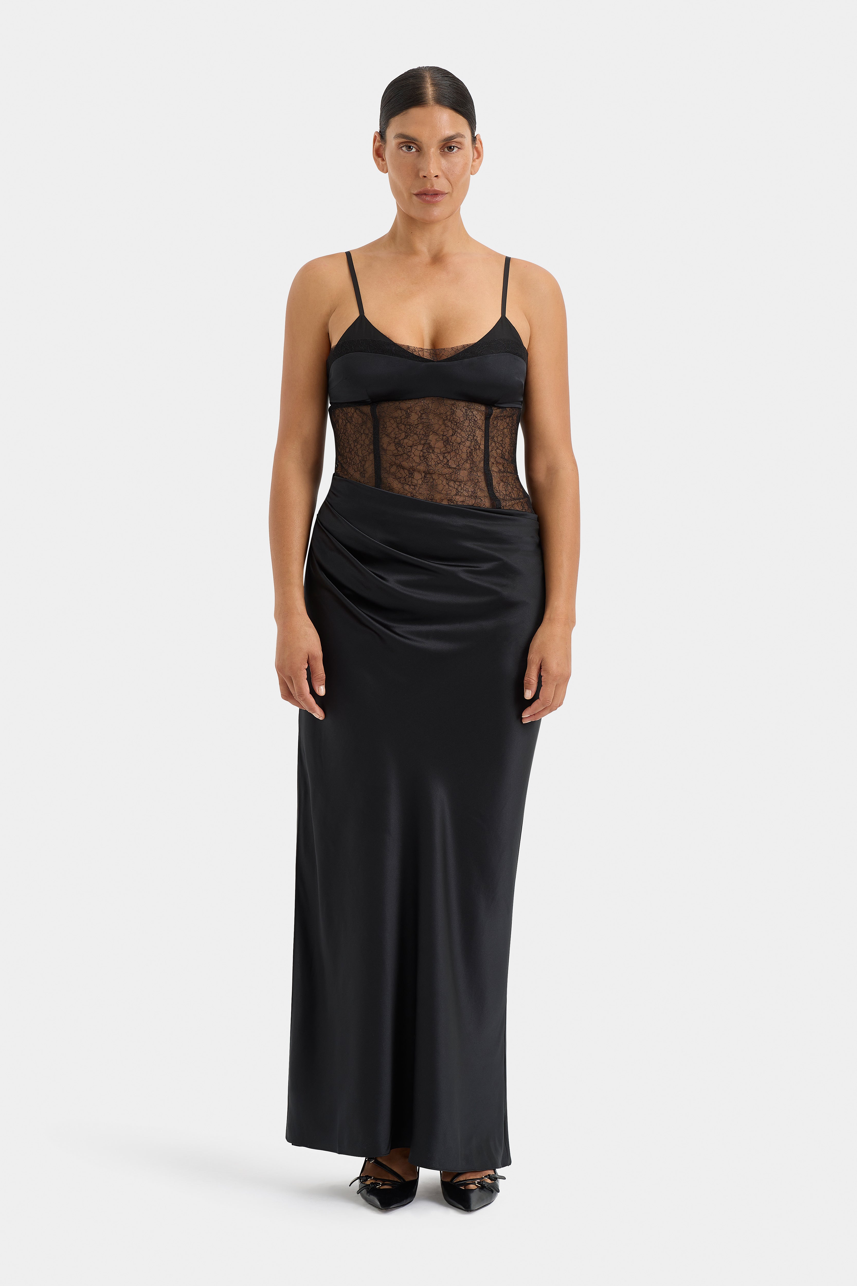 Elegant Dunya Draped Gown for Women - Formal Evening Gowns & Special Occasion Dresses - Perfect for Weddings, Galas, and Red Carpet Events