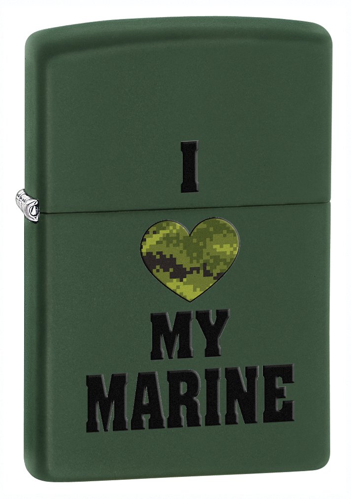 Zippo Green Matte Windproof Lighter with 