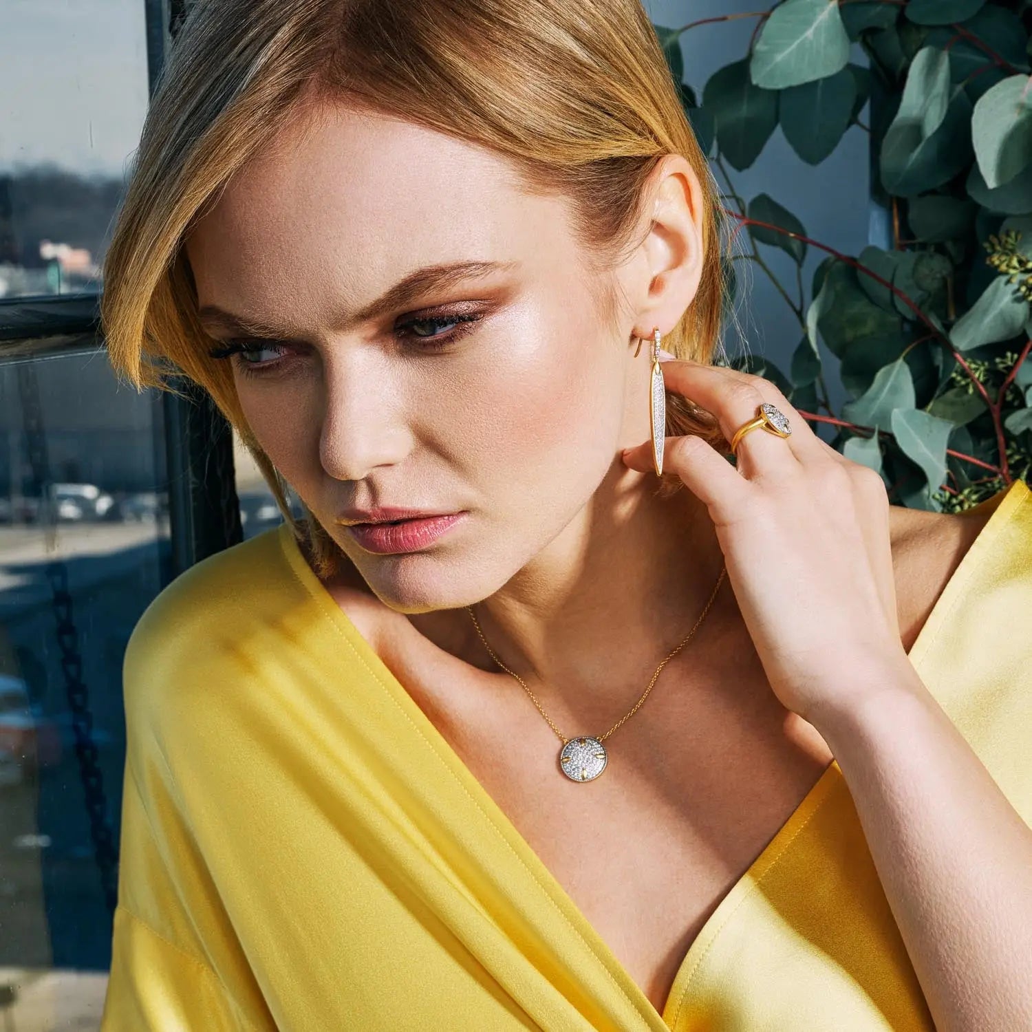 Petals and Pavé Small Pendant Necklace - Dainty Floral Jewelry for Women - Perfect for Weddings, Anniversaries & Everyday Elegance