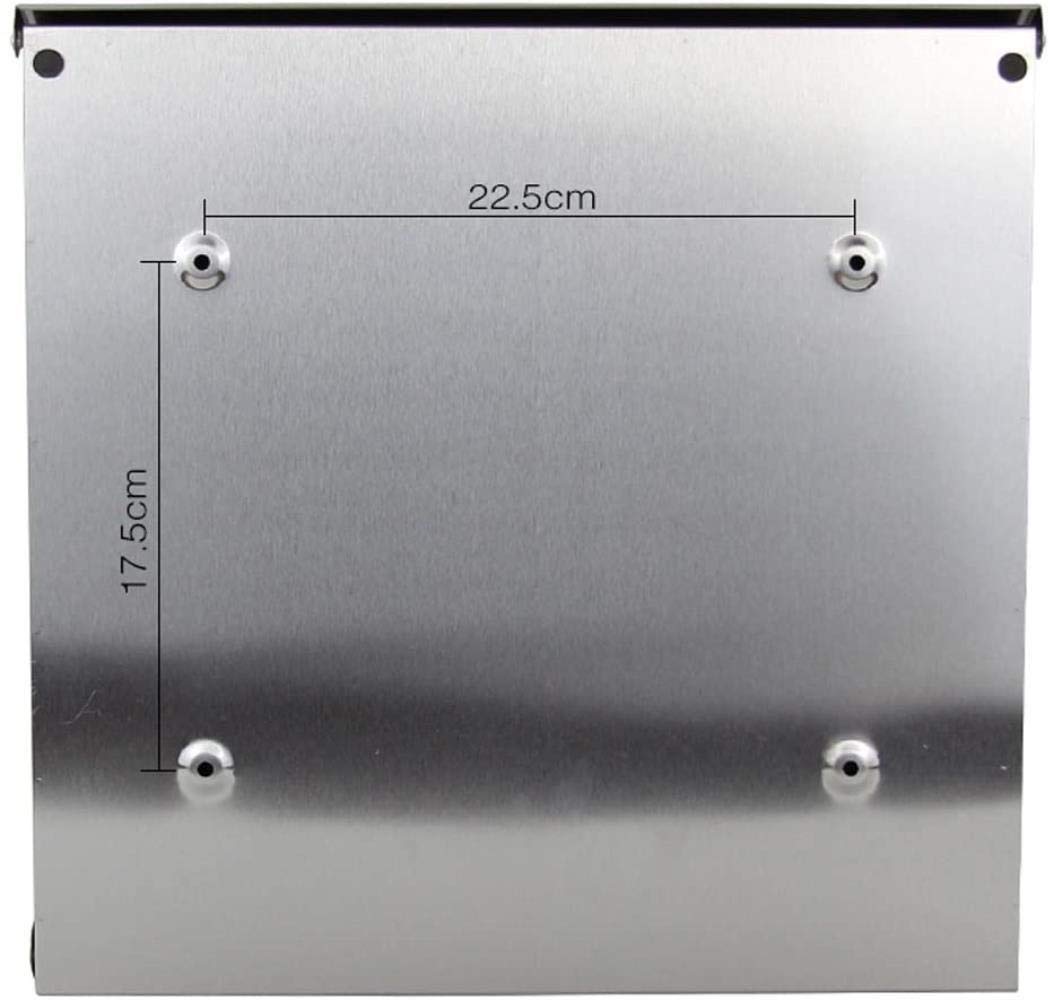 Stainless Steel Mailbox with Lock - Secure Wall-Mounted Letter Box for Indoor & Outdoor Use - Perfect for Homes, Villas, Apartments and Offices