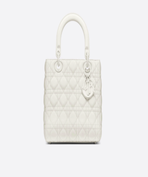 Dior Lady Ultra Matte Medium Handbag in White - Elegant Designer Tote for Women, Perfect for Work, Parties & Everyday Use