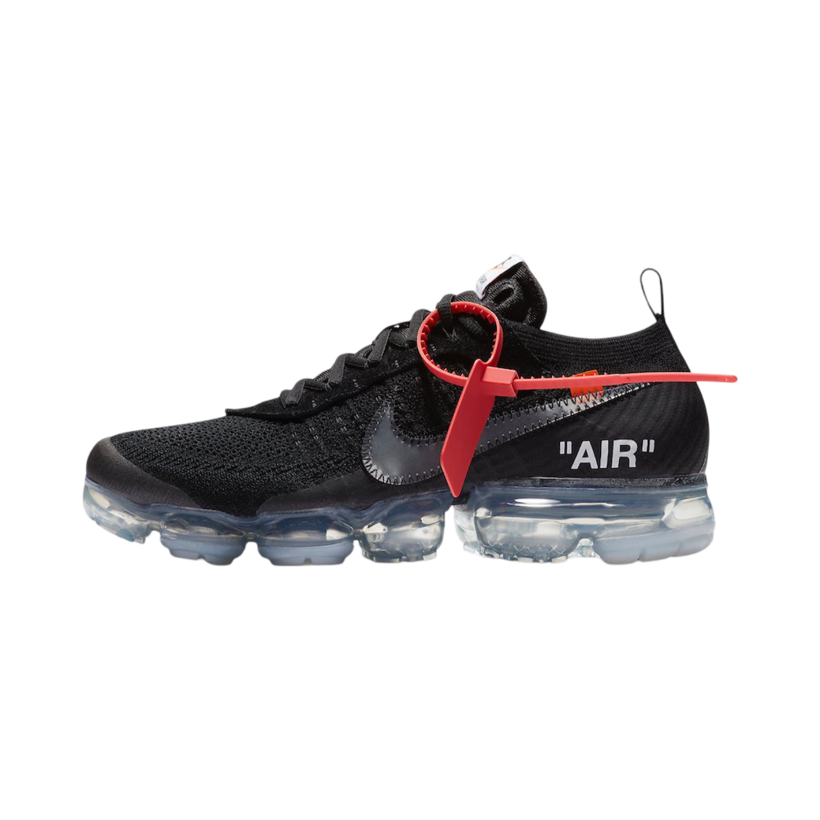 OFF WHITE x Nike Air VaporMax Flyknit Men's Running Shoes (2018) - Black/Clear/Total Orange - Limited Edition Sneakers for Streetwear & Gym Workouts