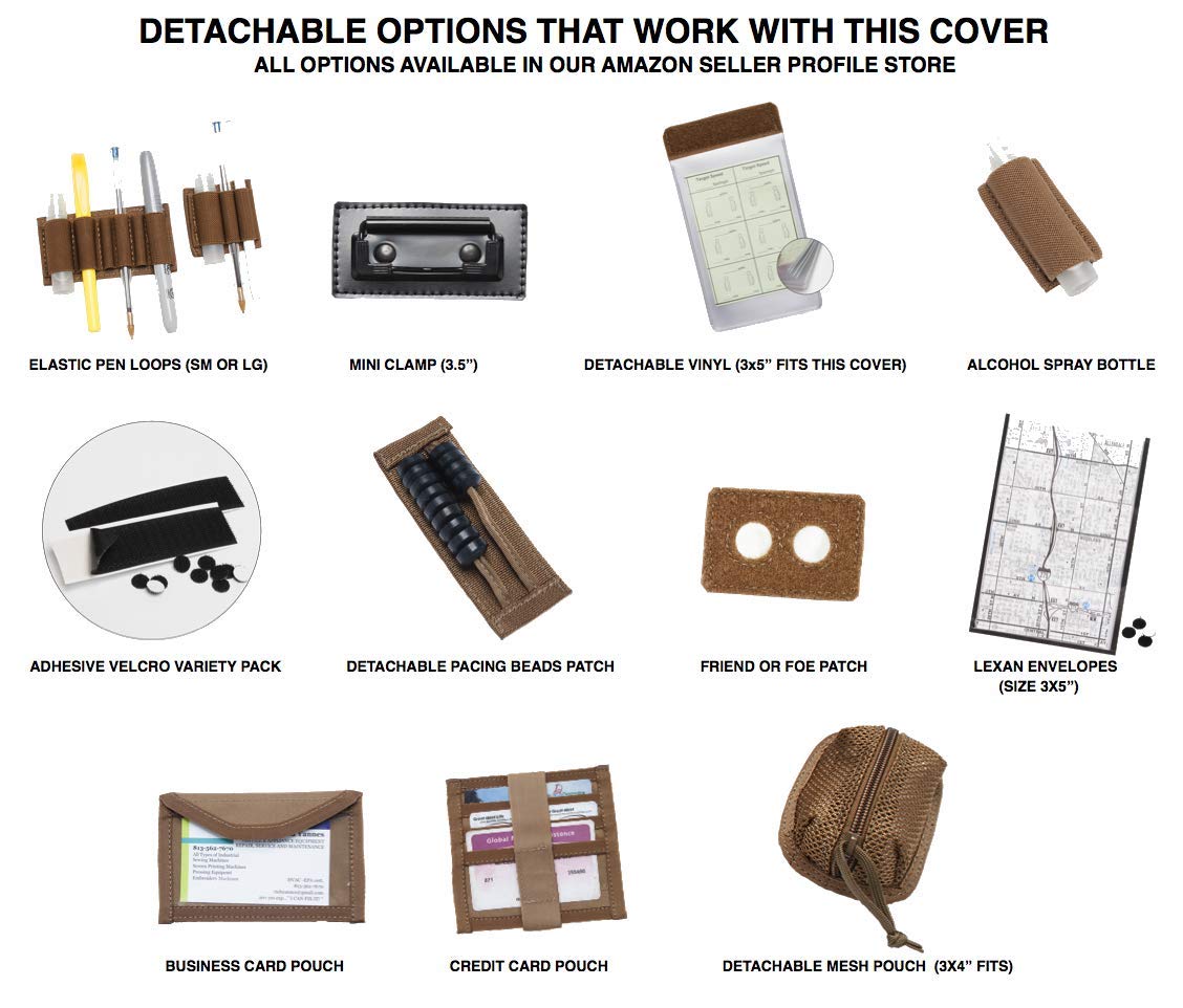 Tactical Notebook Cover for Canadian Field Message Pad | Durable Military Organizer with Utility Strap | Fits 6.75