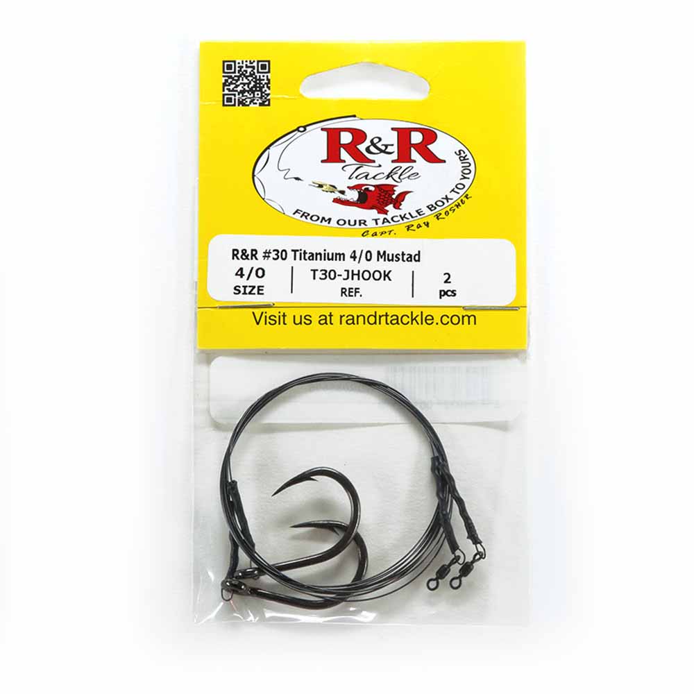 R&R Tackle Titanium Fishing Leader with Power Swivel - 2 Pack - Saltwater & Freshwater Fishing Gear for Bass, Walleye, Pike