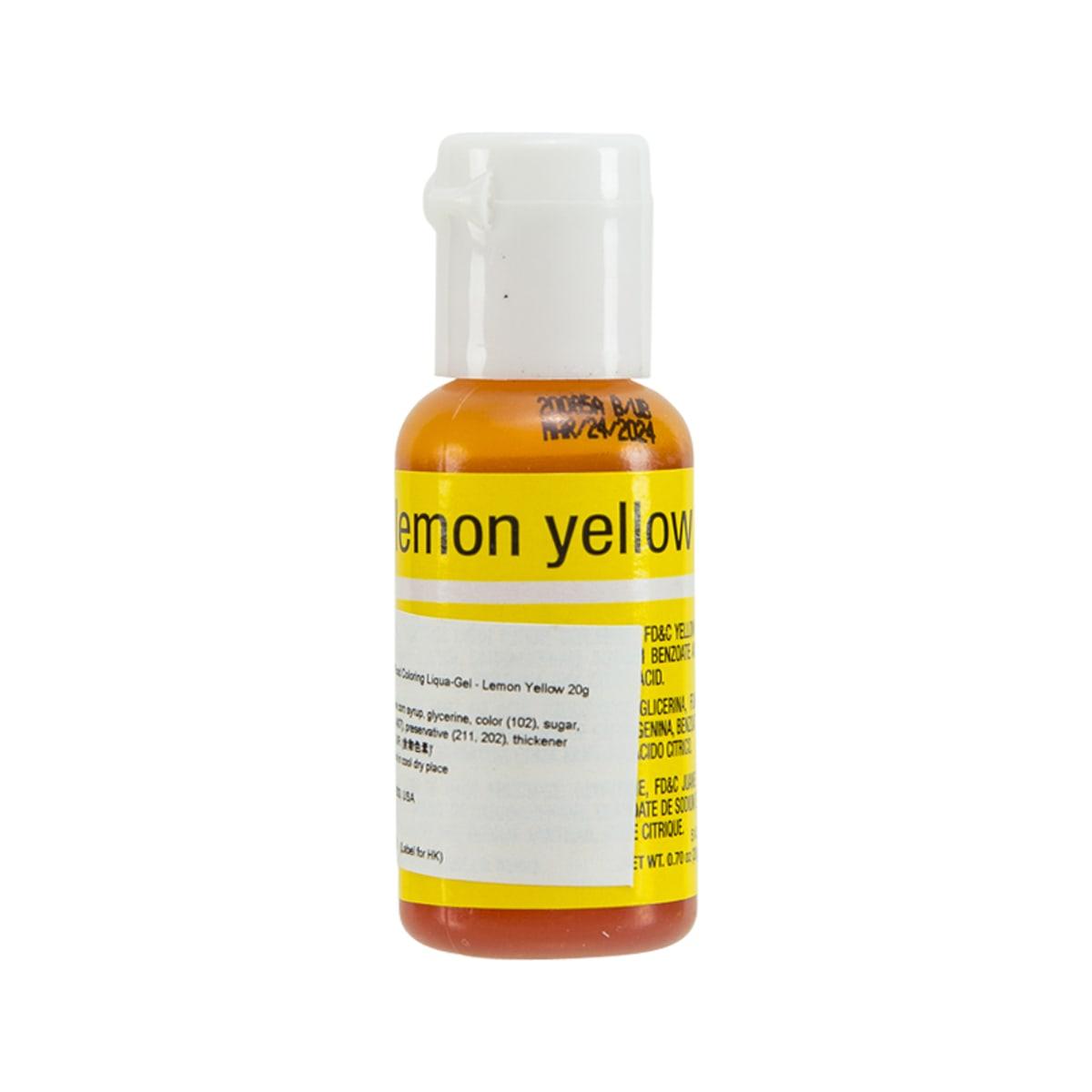 CHEFMASTER Liqua Gel Food Coloring - Lemon Yellow (20g) | Vibrant & Concentrated for Baking, Cake Decorating, Fondant, Icing & DIY Crafts